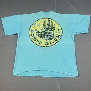 Vintage 80s Body Glove T Shirt Single Stitched Blue Mosaic Size XLarge